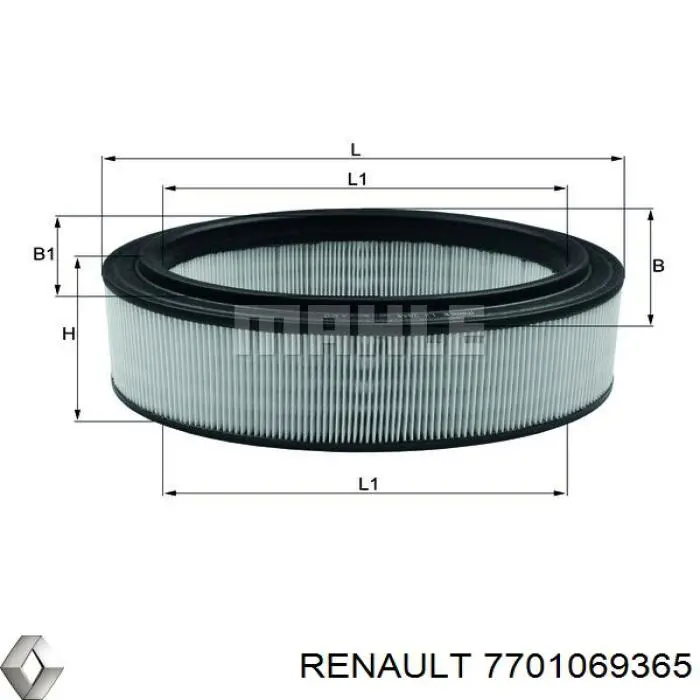 7701069365 Renault (RVI) фільтр повітряний