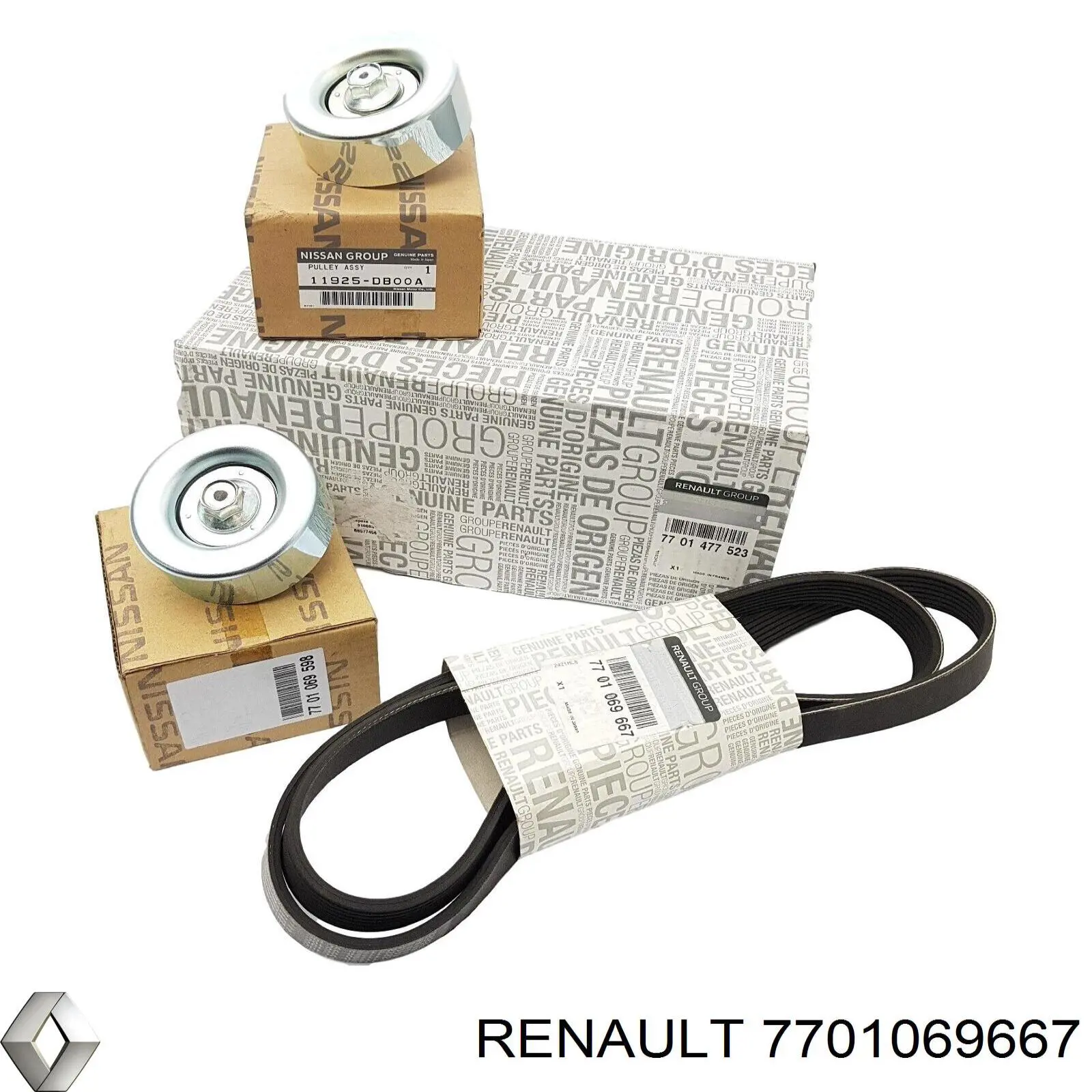 7701069667 Renault (RVI) ремінь приводний, агрегатів