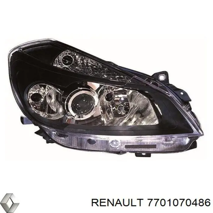 Купити 7701070486 Renault (RVI) Права блок фара