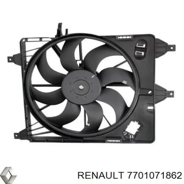 7701071862 Renault (RVI) електровентилятор охолодження в зборі (двигун + крильчатка)