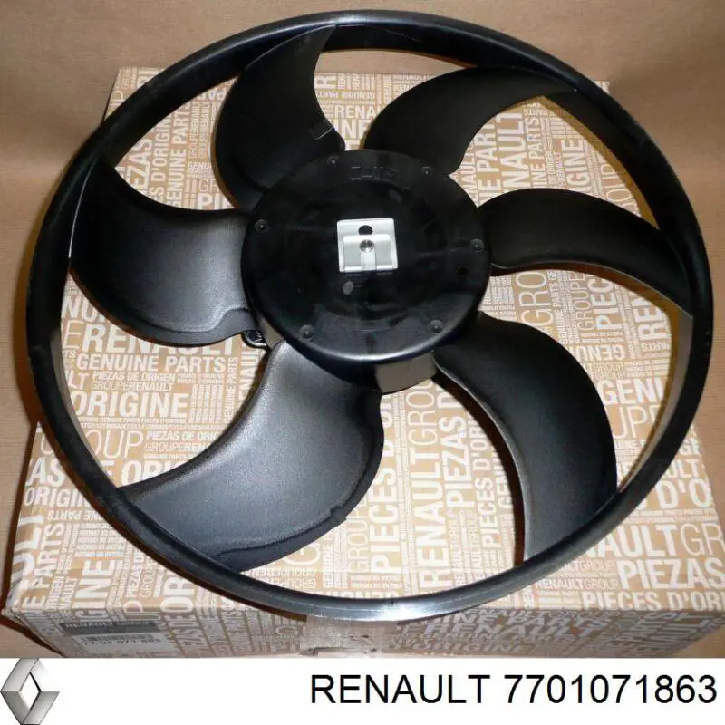 7701071863 Renault (RVI) електровентилятор охолодження в зборі (двигун + крильчатка)