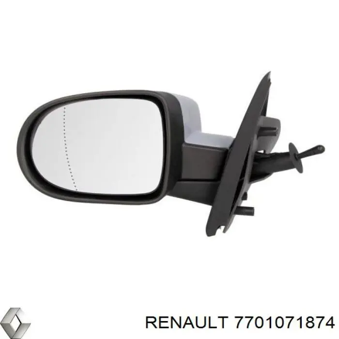 7701071874 Renault (RVI) накладка дзеркала заднього виду, права