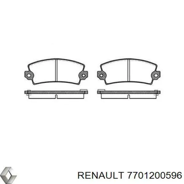 Колодки гальмові задні, дискові 7701200596 Renault (RVI)