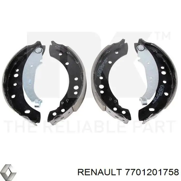 Купити 7701201758 Renault (RVI) Колодки гальмові задні, барабанні
