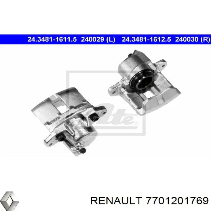 7701201769 Renault (RVI) супорт гальмівний передній лівий