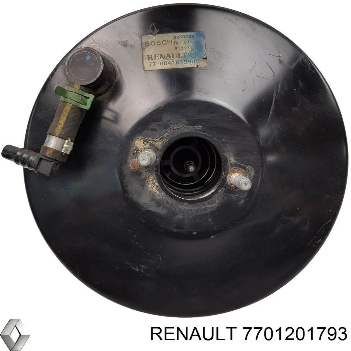 Штуцер вакуумного підсилювача гальм 7701201793 Renault (RVI)