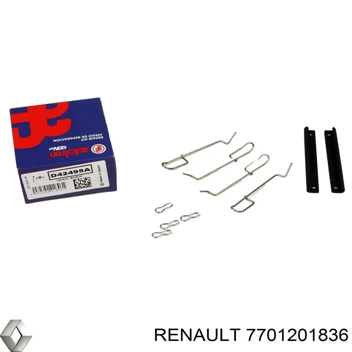 7701201836 Renault (RVI) ремкомплект гальмівних колодок
