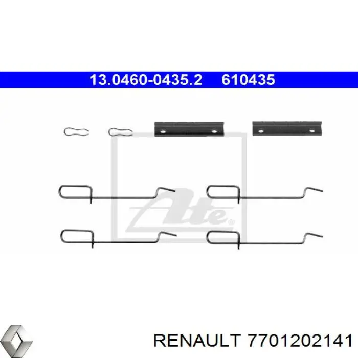 Ремкомплект гальмівних колодок на Renault Clio (B, C, B01)