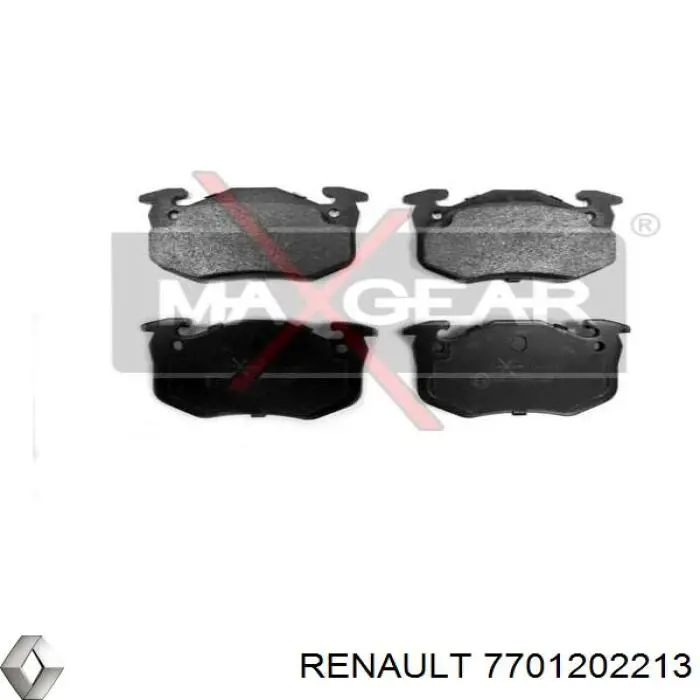 7701202213 Renault (RVI) колодки гальмівні передні, дискові