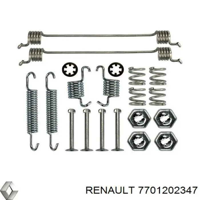 Монтажний комплект задніх барабанних колодок 7701202347 Renault (RVI)