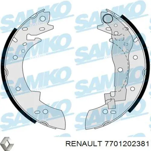 Гальма робочі задні ножні і гальмівні барабани Renault (RVI) 7701202381