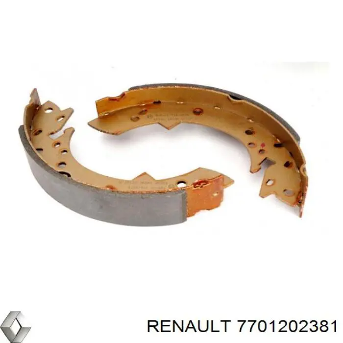 Колодки гальмові задні, барабанні 7701202381 Renault (RVI)