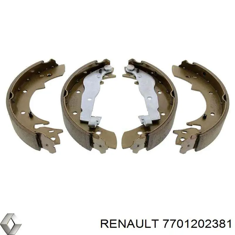 Колодки гальмові задні, барабанні 7701202381 Renault (RVI)