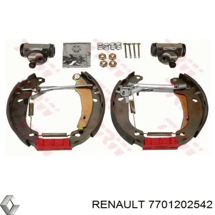 7701202542 Renault (RVI) колодки гальмові задні, барабанні