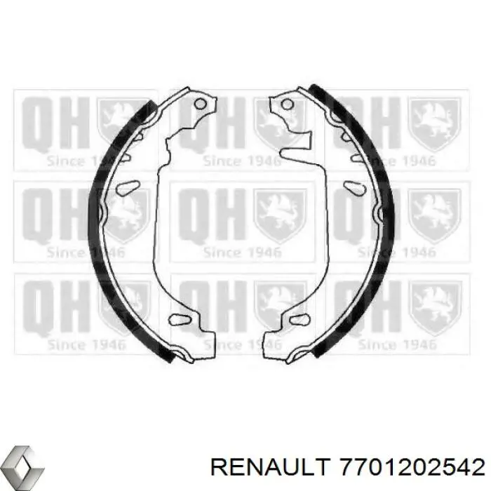 Колодки гальмові задні, барабанні Renault (RVI) 7701202542 ціна, від 16.61 USD