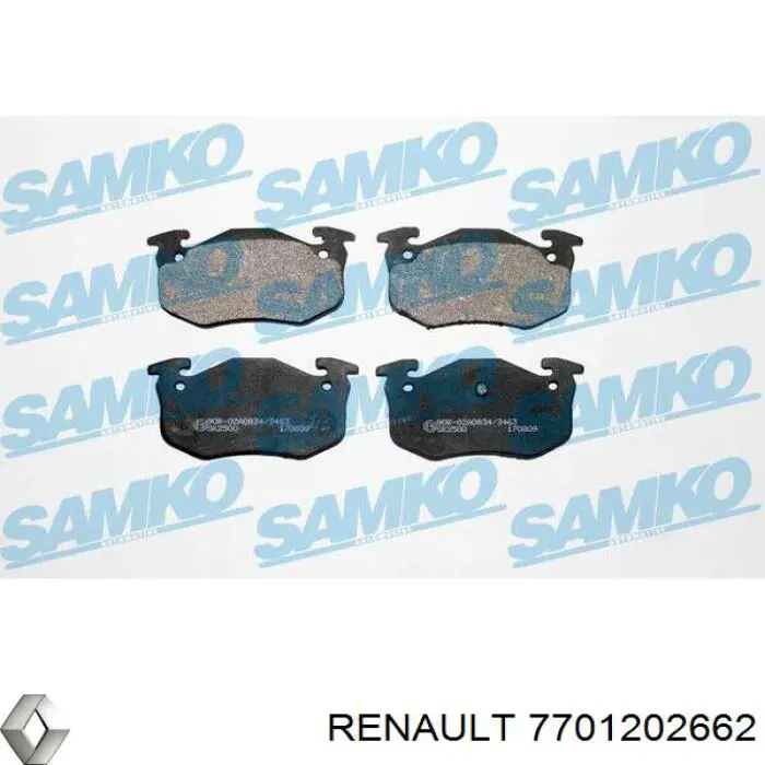 Задні гальмівні колодки Renault (RVI) 7701202662 ціна, від 13.89 USD
