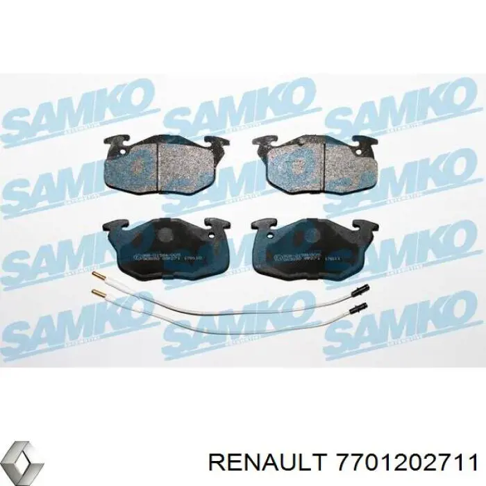 Передні тормозні колодки 7701202711 Renault (RVI)