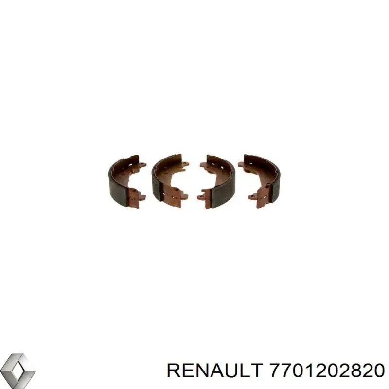 7701202820 Renault (RVI) колодки гальмові задні, барабанні