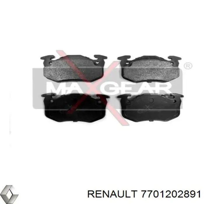 Купити 7701202891 Renault (RVI) Колодки гальмівні передні, дискові
