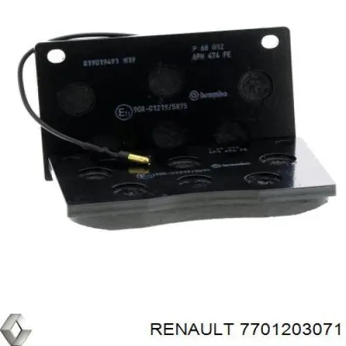 Гальмівні колодки Renault (RVI) 7701203071 ціна, від 15.19 USD