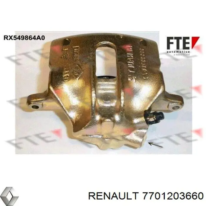 Супорт гальмівний передній правий Renault (RVI) 7701203660 ціна, від 12.67 USD