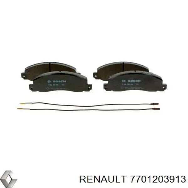 Колодки гальмівні передні, дискові 7701203913 Renault (RVI)