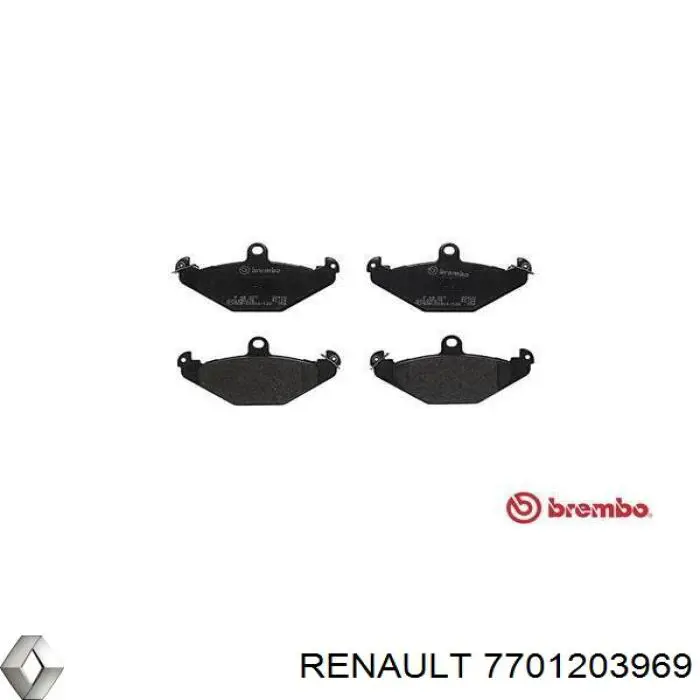 Купити 7701203969 Renault (RVI) Задні колодки