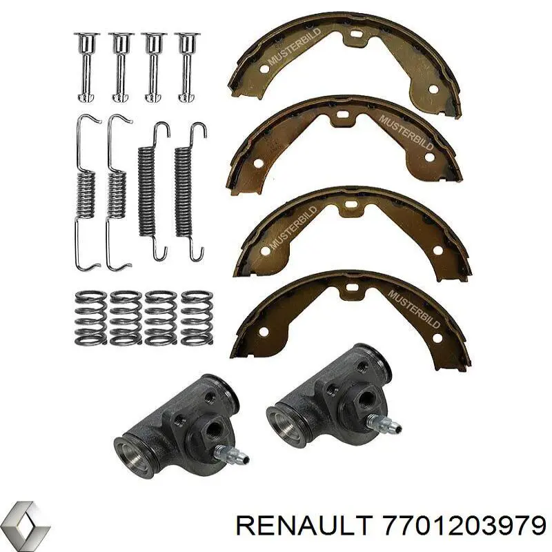 Купити 7701203979 Renault (RVI) Колодки гальмові задні, барабанні