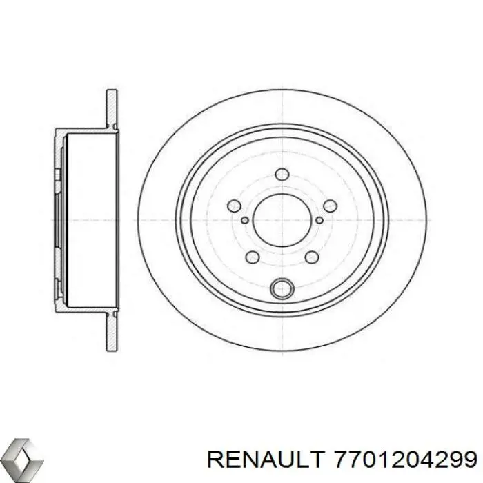 7701204299 Renault (RVI) диск гальмівний передній