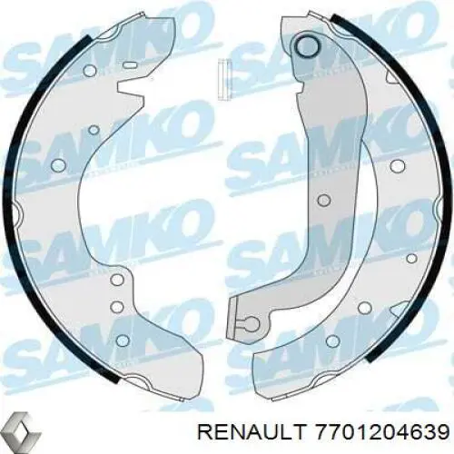 Колодки гальмові задні, барабанні 7701204639 Renault (RVI)