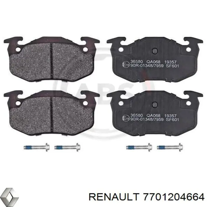 Купити 7701204664 Renault (RVI) Задні колодки