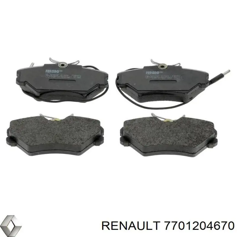 7701204670 Renault (RVI) Передні гальмівні колодки