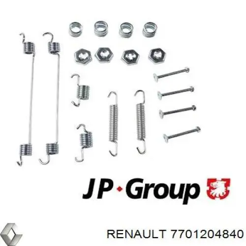 Монтажний комплект задніх барабанних колодок Renault (RVI) 7701204840 ціна, від 6.64 USD