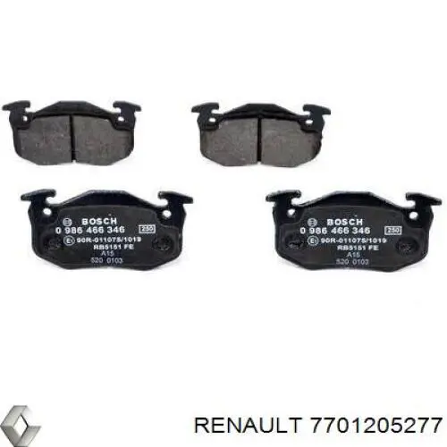 Купити 7701205277 Renault (RVI) Колодки гальмівні передні, дискові