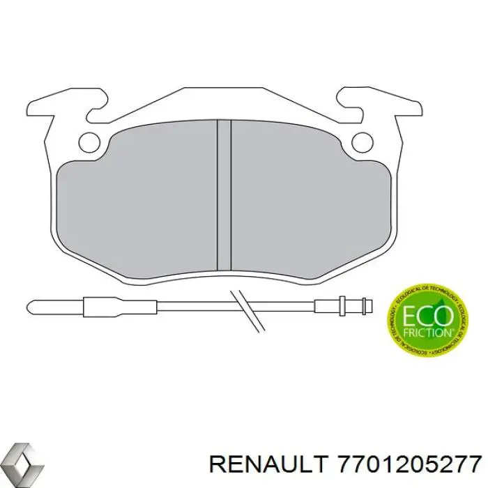 Гальмівні колодки Renault (RVI) 7701205277 ціна, від 13.84 USD