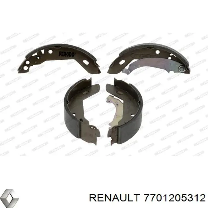 Колодки гальмові задні, барабанні Renault (RVI) 7701205312 ціна, від 79.68 USD