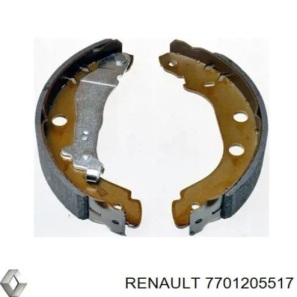 Колодки гальмові задні, барабанні 7701205517 Renault (RVI)