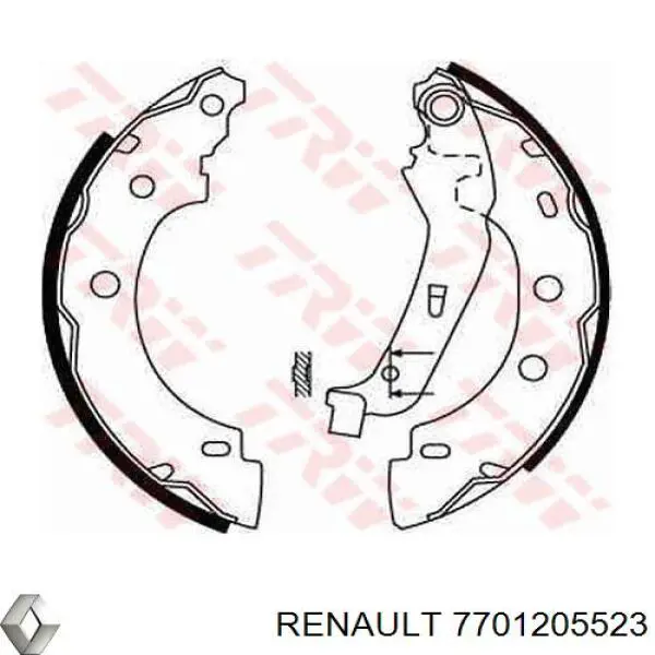 Купити 7701205523 Renault (RVI) Колодки гальмові задні, барабанні