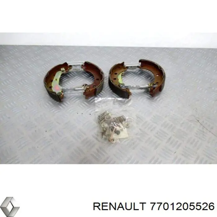 7701205526 Renault (RVI) колодки гальмівні задні барабанні, в зборі з циліндруми, комплект