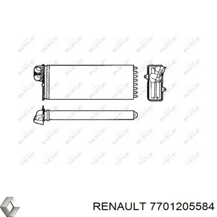 7701205584 Renault (RVI) радіатор пічки (обігрівача)