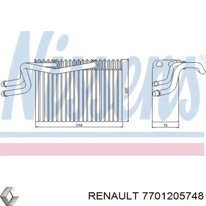 Купити 7701205748 Renault (RVI) Радіатор опалювача салону