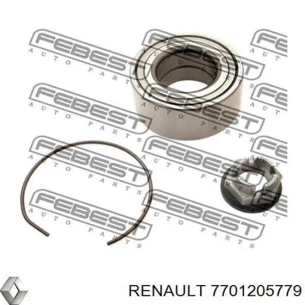 Комплект підшипник маточини передньої Renault (RVI) 7701205779 ціна, від 21.13 USD