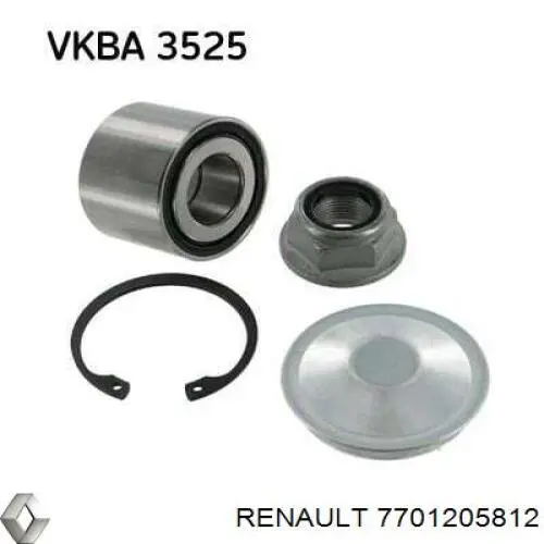 Задній підшипник Renault (RVI) 7701205812