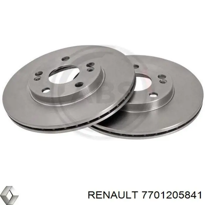 Диск переднього гальма Renault (RVI) 7701205841 ціна, від 30.76 USD