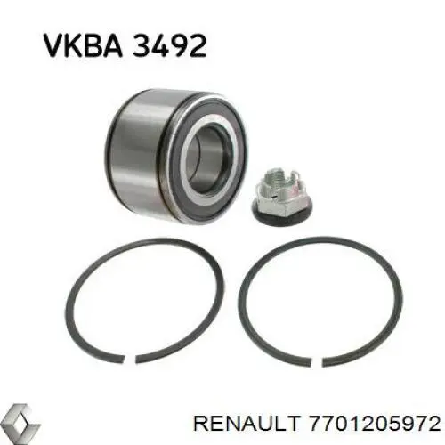 Купити 7701205972 Renault (RVI) Підшипник ступиці передньої