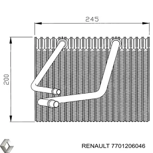 Купити 7701206046 Renault (RVI) Радіатор опалювача салону