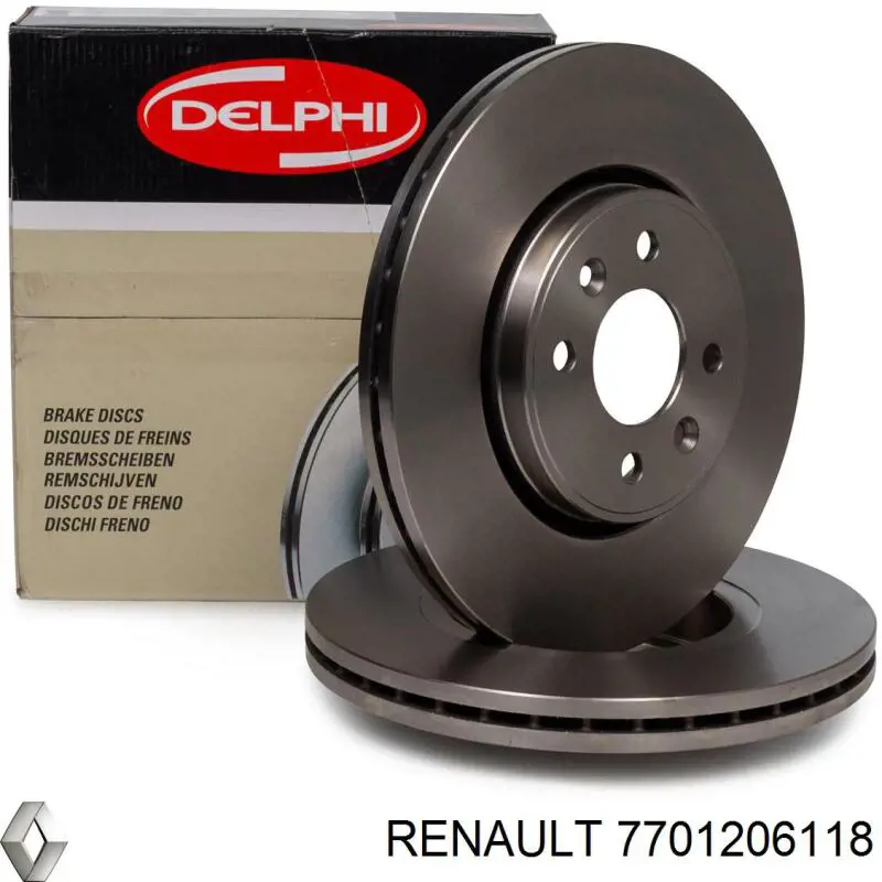 7701206118 Renault (RVI) диск гальмівний передній