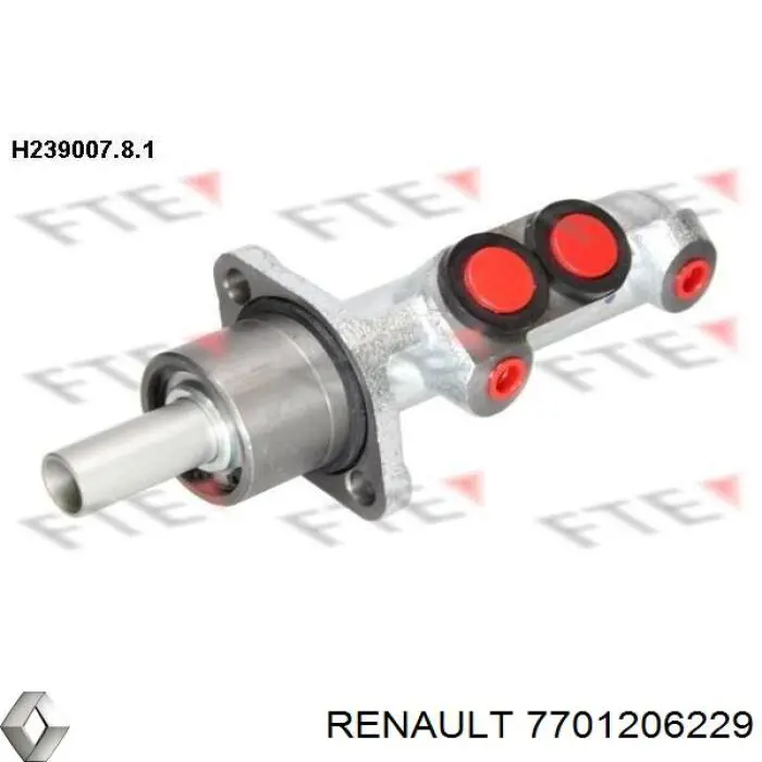 7701206229 Renault (RVI) Циліндр гальмівний, головний