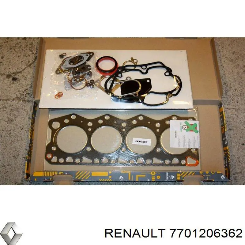 Комплект прокладок двигуна, верхній Renault (RVI) 7701206362 ціна, від 43.42 USD