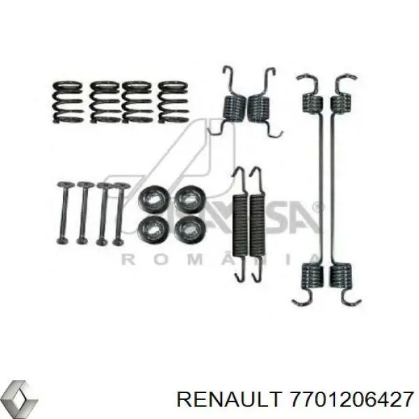 7701206427 Renault (RVI) монтажний комплект задніх барабанних колодок